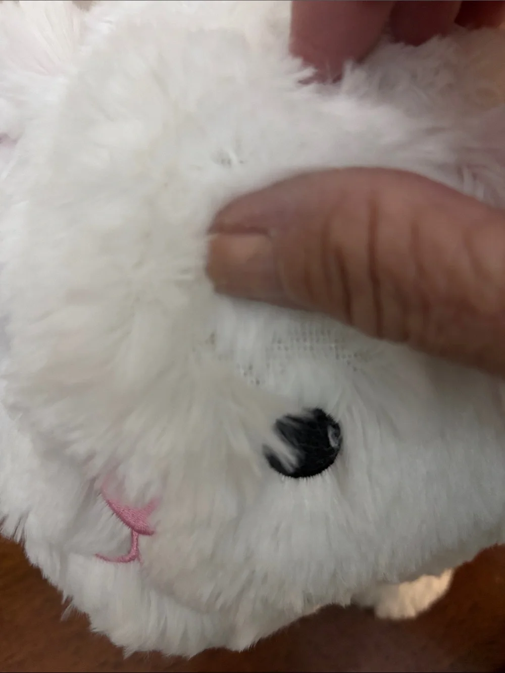 Plush White & Pink Bunny Toy/Bank